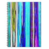 Blaue Abstrakte Streifen 606 Notizblock (Vorderseite)