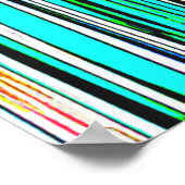Blaue Abstrakte Streifen 606 Poster (Ecke)