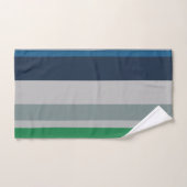 Blaue Abstrakte Streifen Badhandtuch Set (Handtuch)