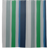 Blaue Abstrakte Streifen Duschvorhang (Vorderseite)