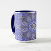 Blaue abstrakte Tasse (Vorderseite Links)