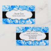 Blaue abstrakte Wasserbeschaffenheit Visitenkarte (Vorne/Hinten)