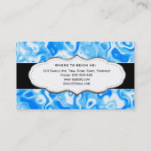 Blaue abstrakte Wasserbeschaffenheit Visitenkarte (Rückseite)