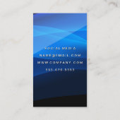 Blaue Abstrakte Waves | Neuer Abschluss Visitenkarte (Rückseite)