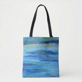Blaue Abstrakte Waves Tasche