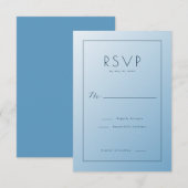 Blaue Abstufung RSVP Karte (Vorne/Hinten)
