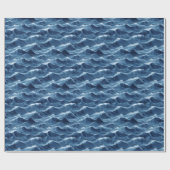 Blaue Abstürze Geschenkpapier (Flach)