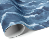 Blaue Abstürze Geschenkpapier (Rolleneckpunkt)