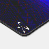 Blaue Accent Geometric Clover Leaf Maus Pad Mat Schreibtischunterlage (Ecke)