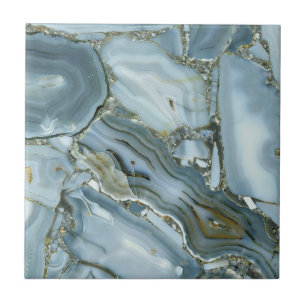 Blaue Achat-Eleganz – Luxus-Natursteinfliese Fliese