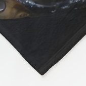 Blaue Achat-Geode Goldrand Kristall-Kunst Fleecedecke (Ecke)