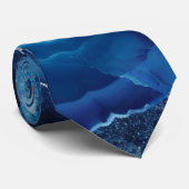 Blaue Achat-Halskrawatte Krawatte (Gerollt)