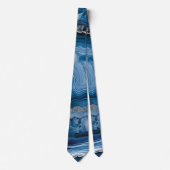 Blaue Achat-Halskrawatte Krawatte (Vorderseite)