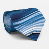 Blaue Achat-Halskrawatte Krawatte (Gerollt)