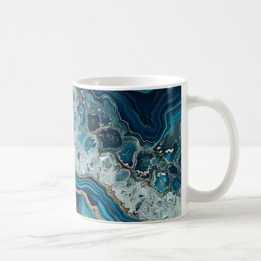 Blaue Achat-Kaffeetasse Kaffeetasse (Rechts)