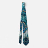 Blaue Achat Krawatte (Rückseite)
