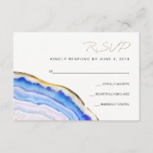 Blaue Achat-RSVP