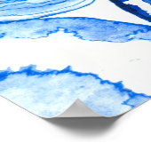 Blaue Achat-Scheiben Poster (Ecke)