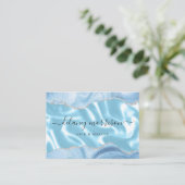 Blaue Achat-Silber-Glitter-Luxus Visitenkarte (Stehend Vorderseite)
