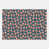 Blaue Acorn-Muster Geschenkpapier Set (Vorderseite 2)