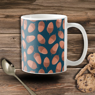 Blaue Acorn-Muster Kaffeetasse