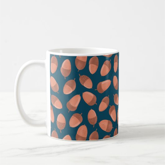 Blaue Acorn-Muster Kaffeetasse (Links)