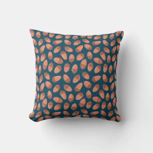 Blaue Acorn-Muster Kissen