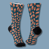 Blaue Acorn-Muster Socken