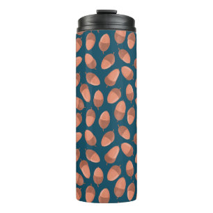 Blaue Acorn-Muster Thermosbecher
