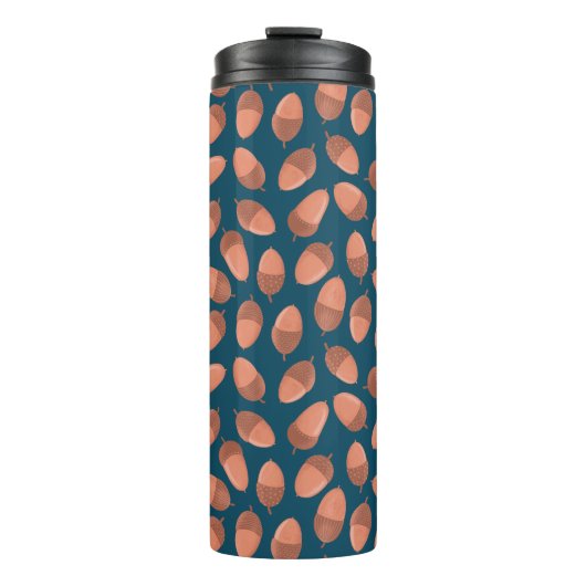 Blaue Acorn-Muster Thermosbecher (Vorderseite)