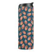 Blaue Acorn-Muster Thermosbecher (Nach links gedreht)