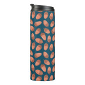Blaue Acorn-Muster Thermosbecher (Nach rechts gedreht)