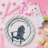 Blaue Adirondack-Lehrstuhl Benutzerdefinierte Meld Pappteller (Party)