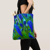 Blaue Agapanthus-Tasche Tasche (Von Nahem)