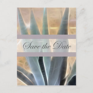 Blaue Agave 1 Wedding Glühen Save the Date Ankündigungspostkarte