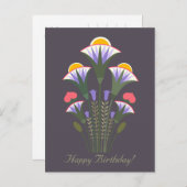 Blaue ägyptische Lotus-Ornament CC1020 Postkarte (Vorne/Hinten)