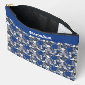 Blaue Ahorn-Blätter - Großer Zubehörbeutel Zubehörtasche (Offen)