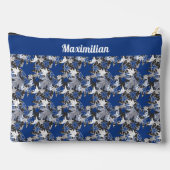 Blaue Ahorn-Blätter - Großer Zubehörbeutel Zubehörtasche (Rückseite)