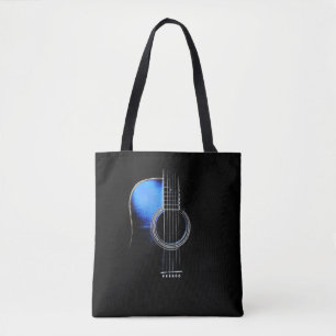 Blaue Akustikgitarre "Highlight" Tragetasche Tasche