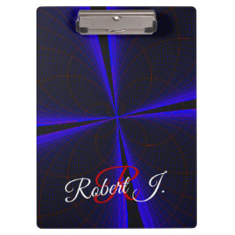 Blaue Akzent-Kleeblatt-Geometrie-Clipbord Klemmbrett