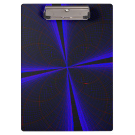 Blaue Akzent-Kleeblatt-Geometrie-Clipmappe Klemmbrett