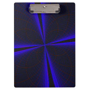 Blaue Akzent-Kleeblatt-Geometrie-Clipmappe Klemmbrett