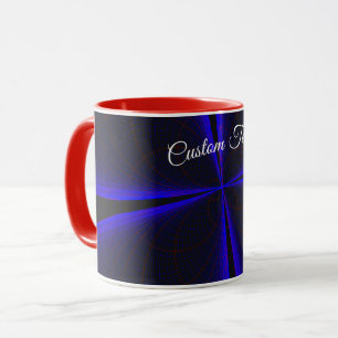 Blaue Akzent-Kleeblatt-Geometrie-Kaffeetasse Tasse
