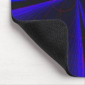Blaue Akzent-Kleeblatt-Geometrie-Mauspad Mousepad (Ecke)