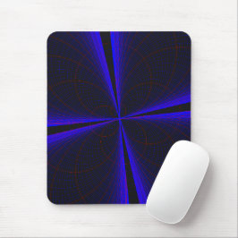 Blaue Akzent-Kleeblatt-Geometrie-Mauspad Mousepad