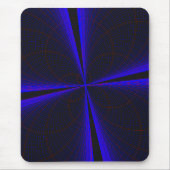 Blaue Akzent-Kleeblatt-Geometrie-Mauspad Mousepad (Vorne)
