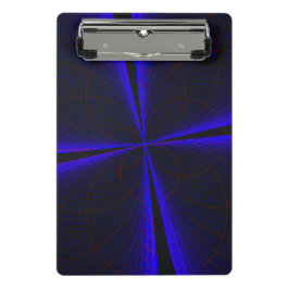 Blaue Akzent-Kleeblatt-Geometrie-Mini-Clipboard Mini Klemmbrett
