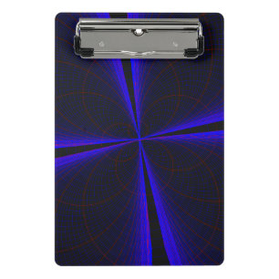 Blaue Akzent-Kleeblatt-Geometrie-Mini-Clipboard Mini Klemmbrett
