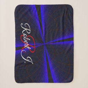 Blaue Akzent-Kleeblatt-Geometrie-Sherpa-Decke Sherpadecke