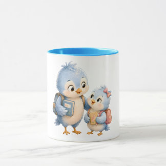 Blaue Akzent-Tasse Vogelfreunde Tasse
